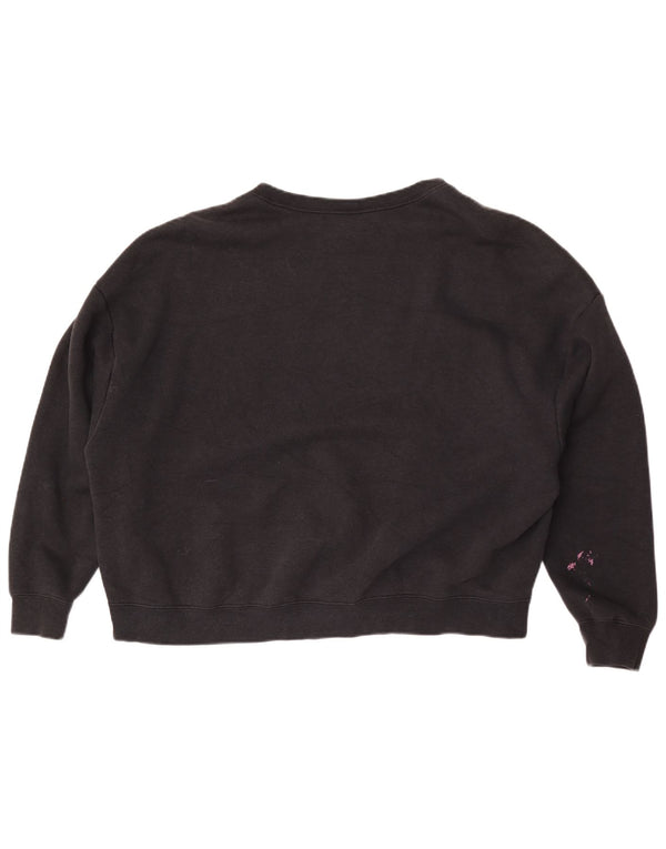 Felpa oversize con grafica Nike Air da donna UK 16 grande nera