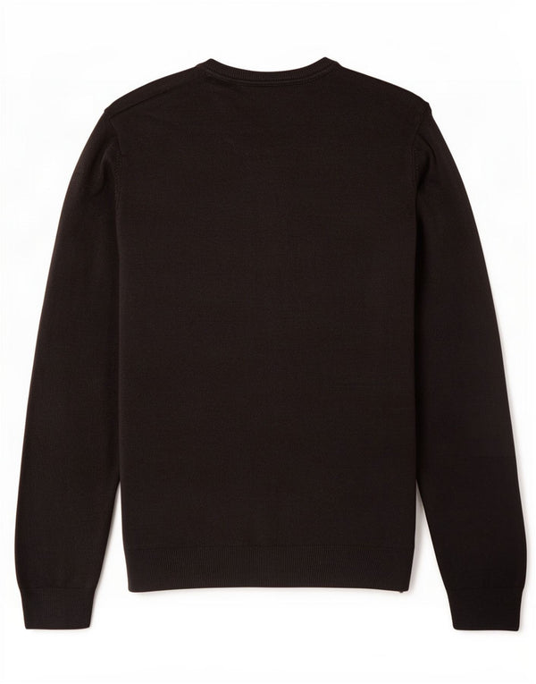 Maglione da uomo Marks & Spencer vestibilità regolare con scollo a V grande acrilico nero