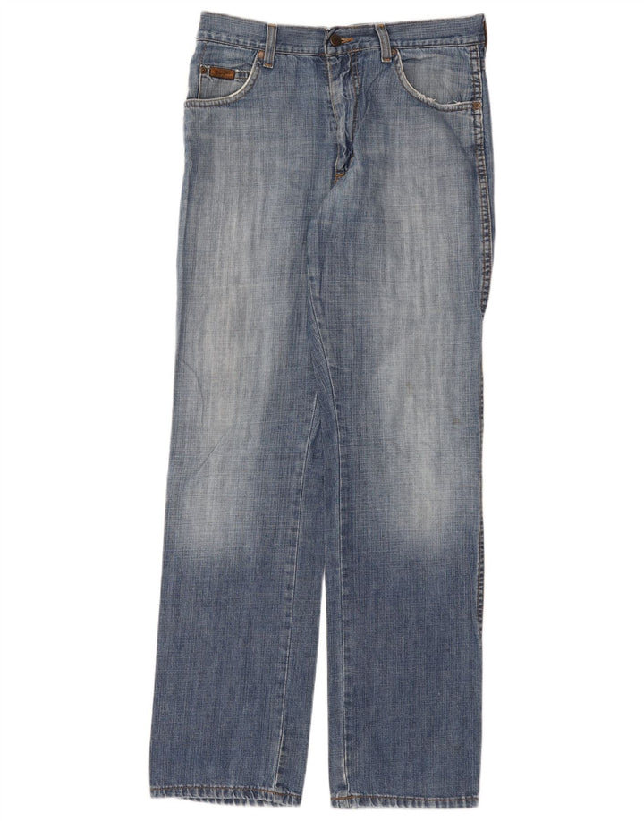 Jeans dritti da uomo Wrangler vestibilità regolare W32 L32 cotone blu