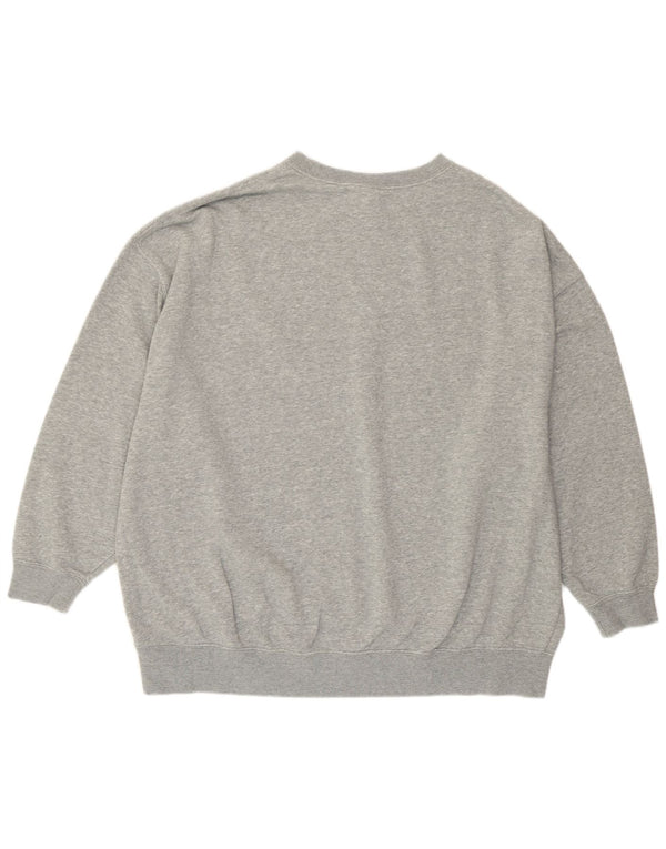 Felpa Nike da uomo con vestibilità ampia e grafica, piccola, in cotone chiazzato grigio