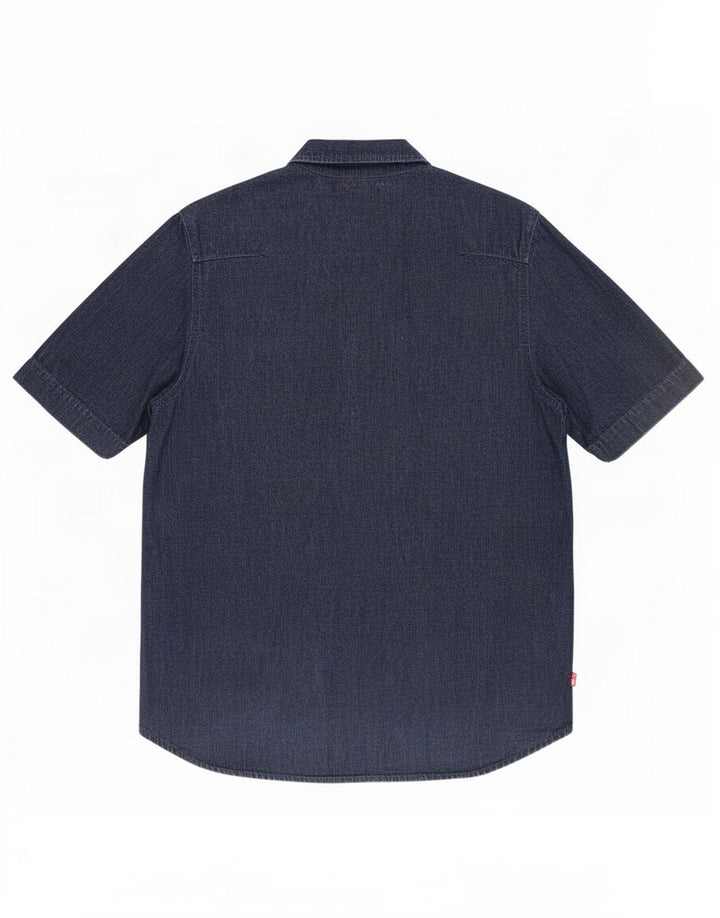 Camicia di jeans a maniche corte da uomo Levi's in cotone blu navy medio