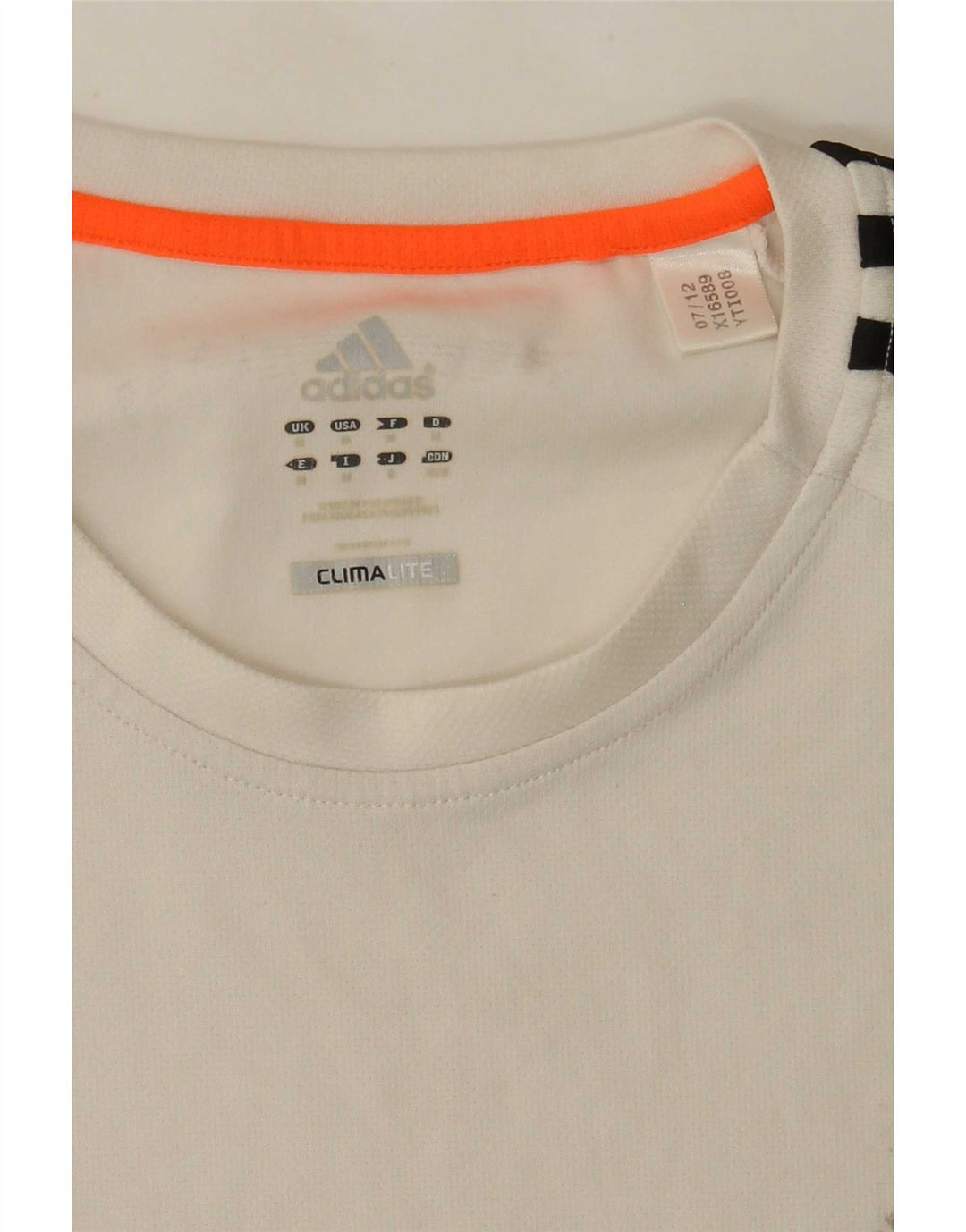 Canotta Adidas Climalite da uomo di colore bianco medio