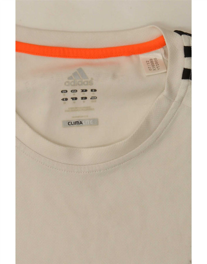 Canotta Adidas Climalite da uomo di colore bianco medio