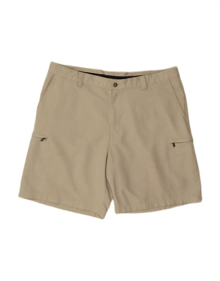 IZOD Mens Cargo Shorts W40 XL Beige Polyester
