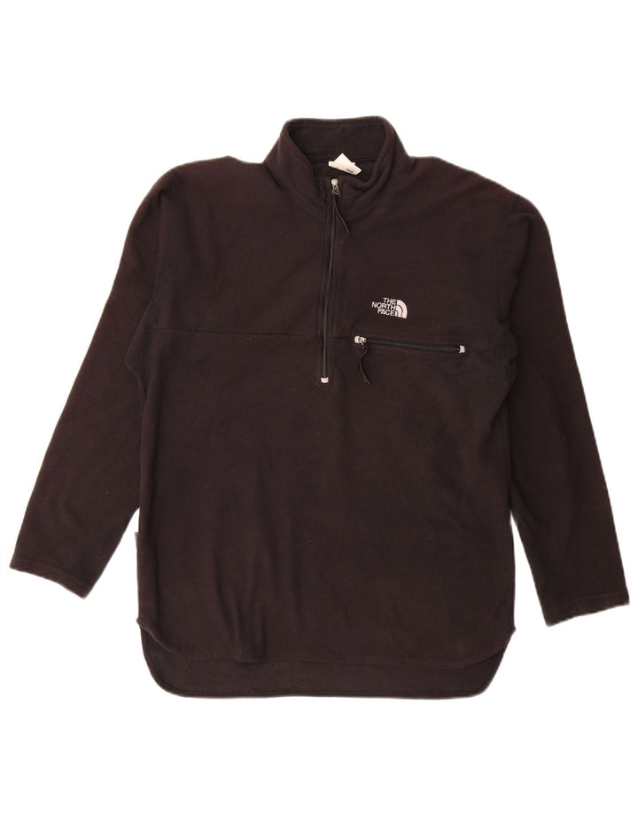 Maglione in pile da donna con collo e zip The North Face UK 14 poliestere nero medio