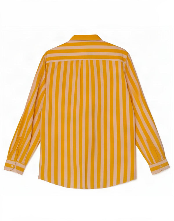 Camicia vintage da uomo a righe larghe gialle