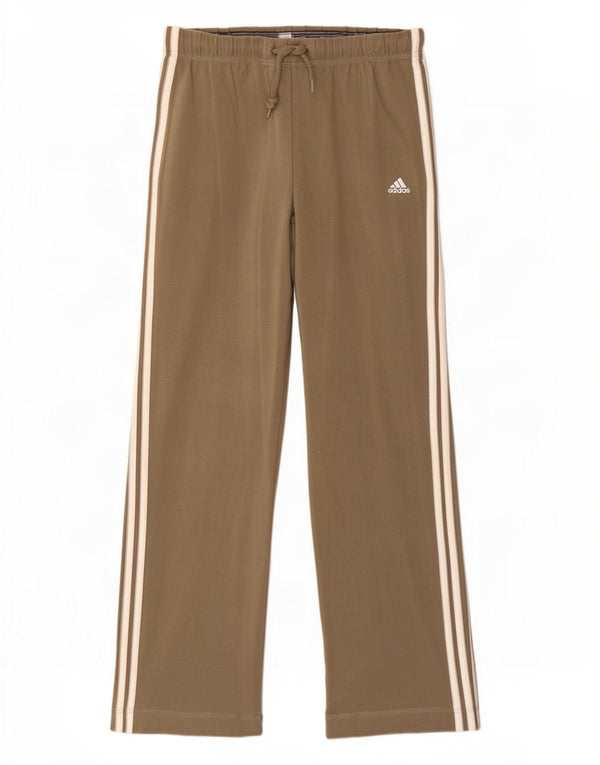 Pantaloni della tuta da donna Adidas UK 12 cotone kaki medio
