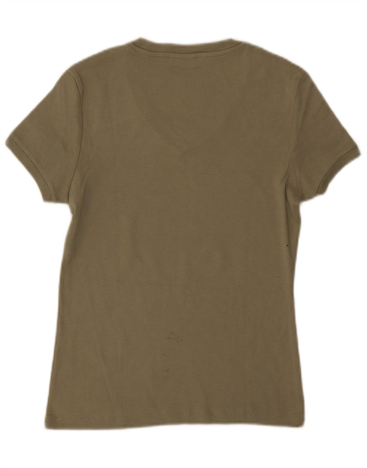 T-shirt da donna Invicta Top UK 8 Small in cotone kaki