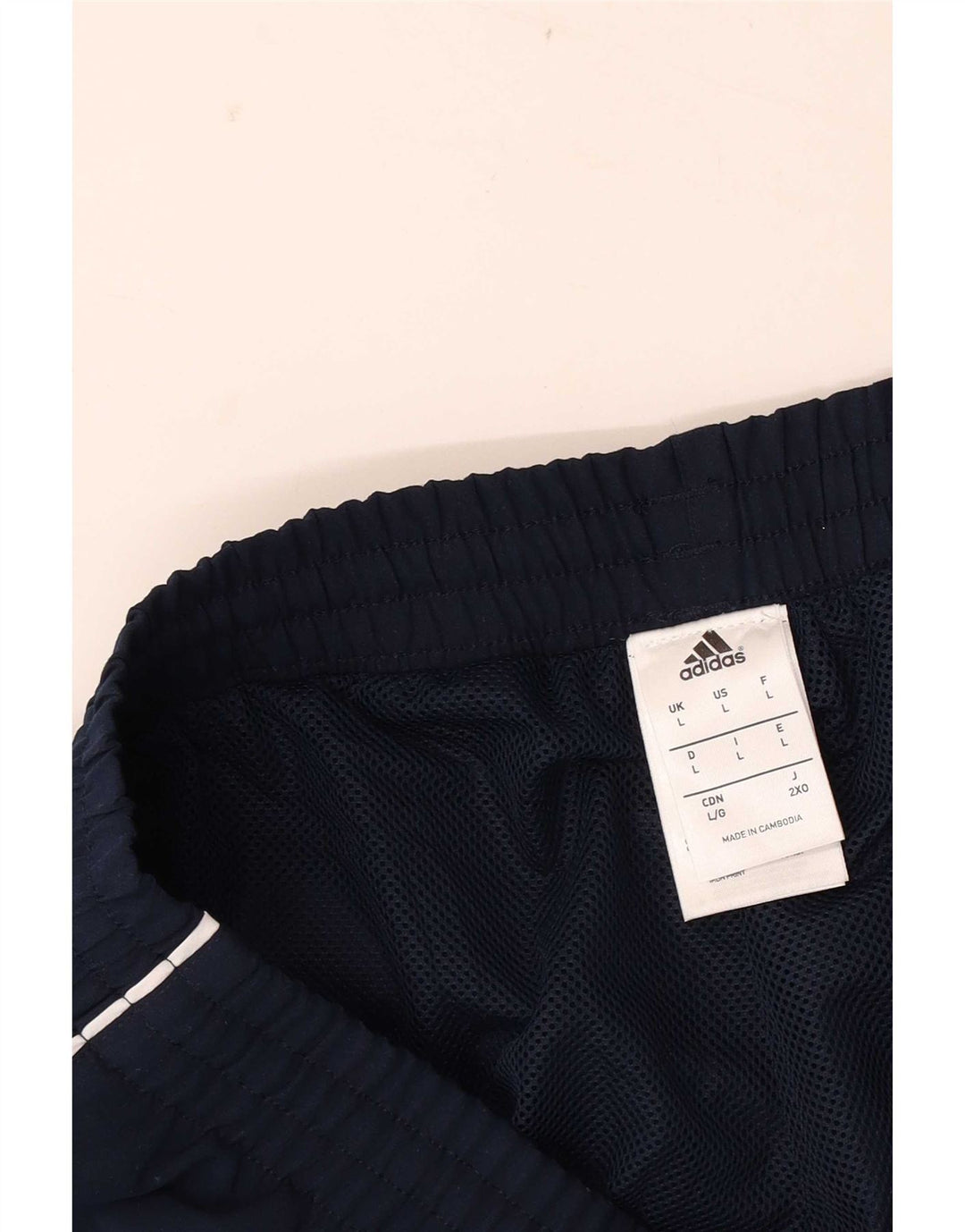 Pantaloni Tuta Uomo Adidas con Grafica Joggers Taglia Large Blu Navy Poliestere