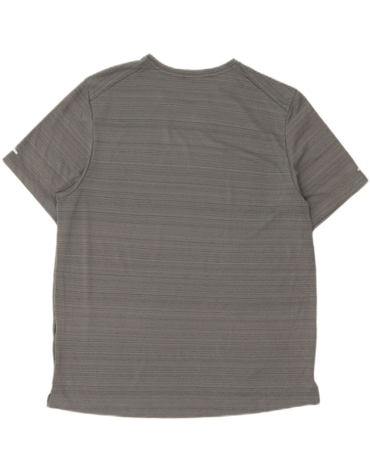 T-shirt Nike Dri Fit da uomo, grande, in poliestere gessato grigio