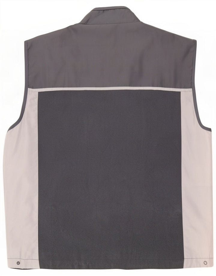 TCM Giacca da tuta senza maniche da uomo XL Poliestere color block grigio