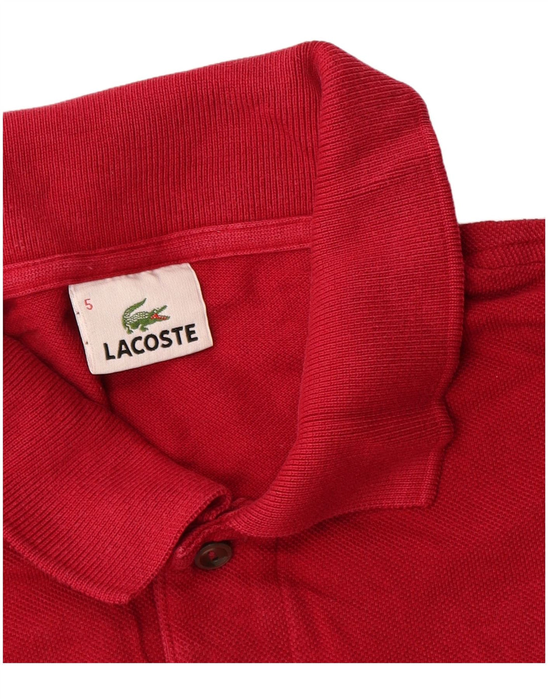 Polo da uomo Lacoste taglia 5 grande in cotone rosso