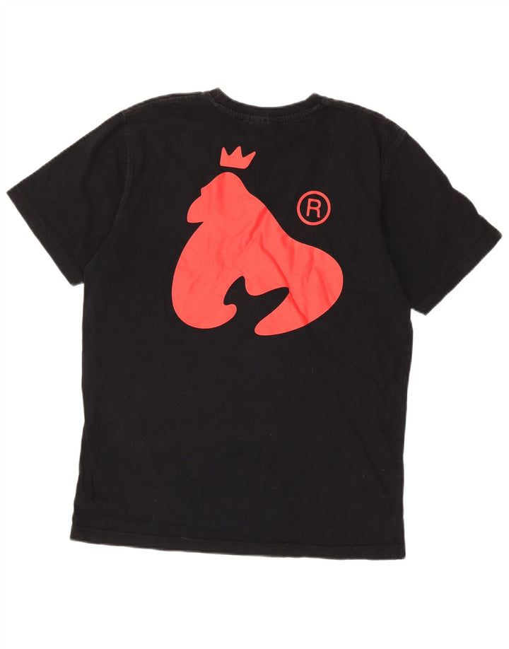 T-shirt grafica da uomo Money Top in cotone nero medio