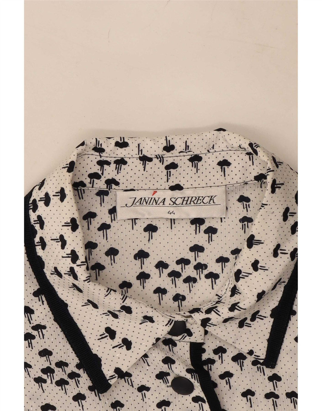 Janina Schreck Camicia da donna con motivo astratto EU 44 XL Bianco
