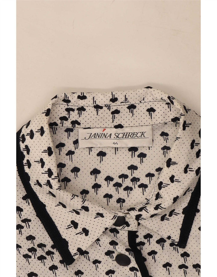 Janina Schreck Camicia da donna con motivo astratto EU 44 XL Bianco
