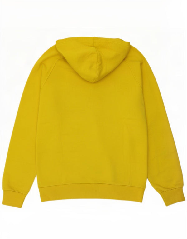 Felpa con cappuccio grafica da uomo Adidas, media, in poliestere giallo