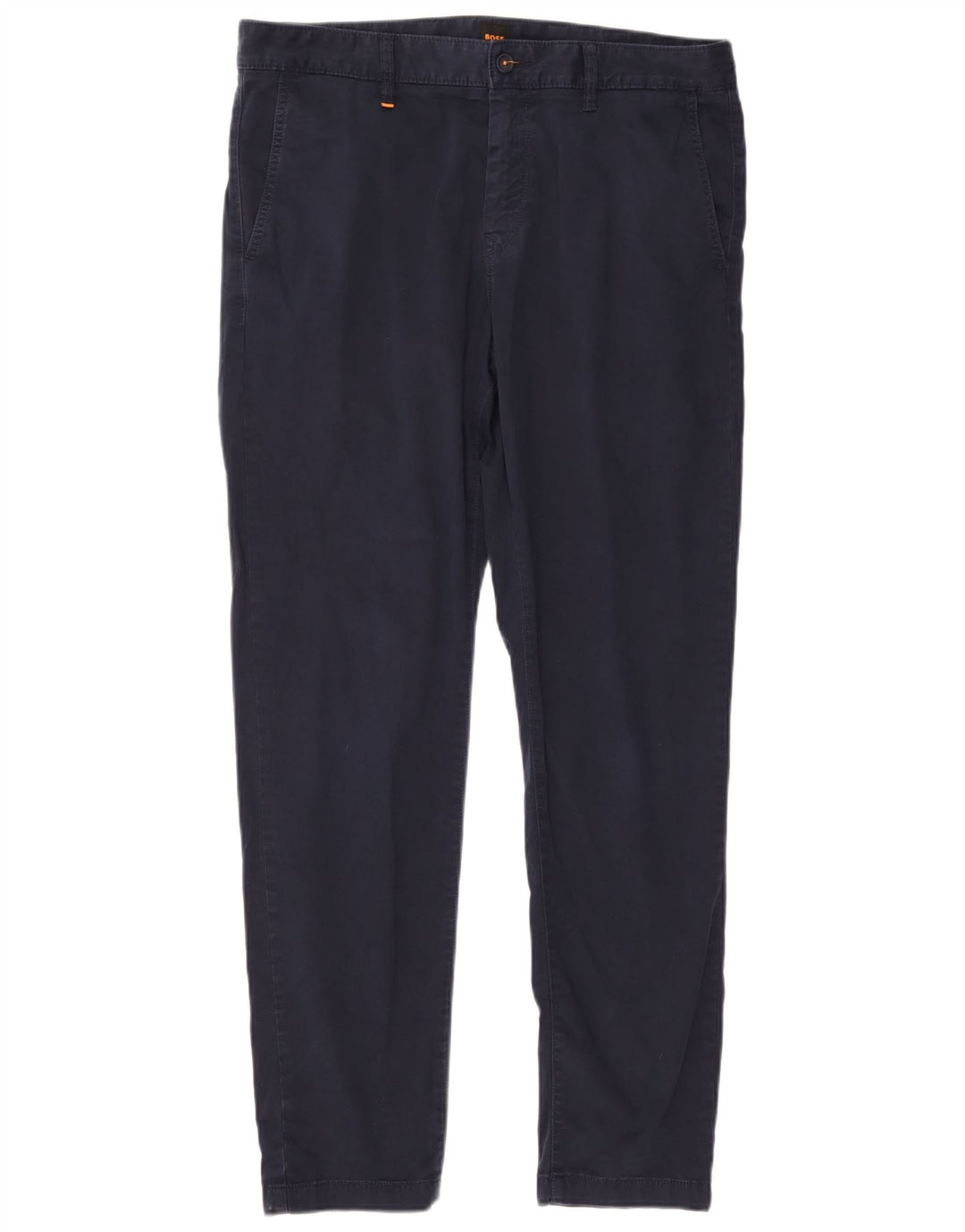 Pantaloni chino slim da uomo HUGO BOSS W36 L31 cotone blu navy