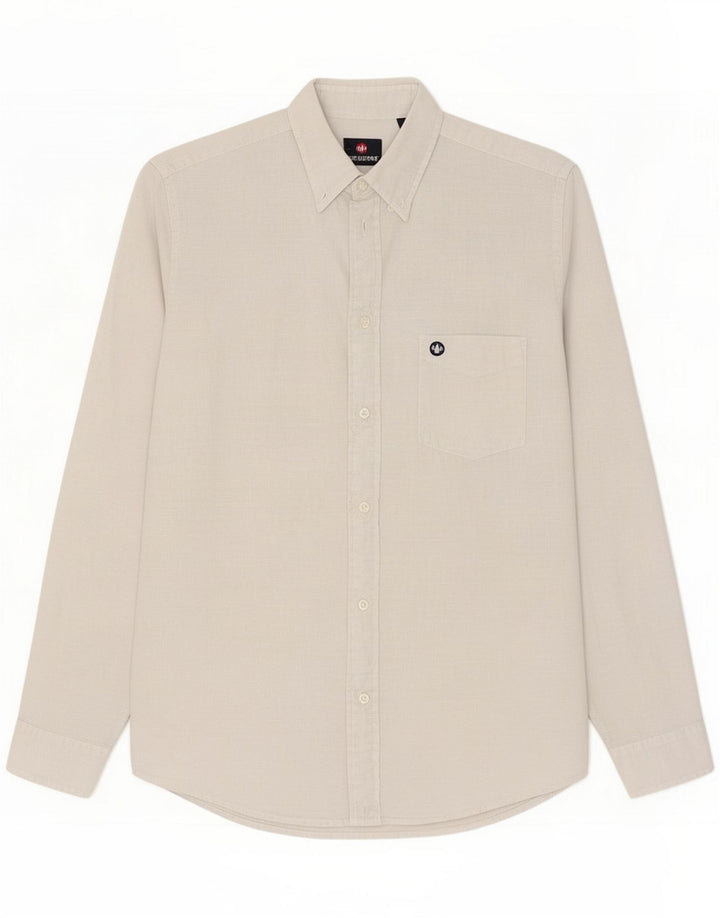 Murphy & Nye Camicia da uomo grande in cotone bianco sporco