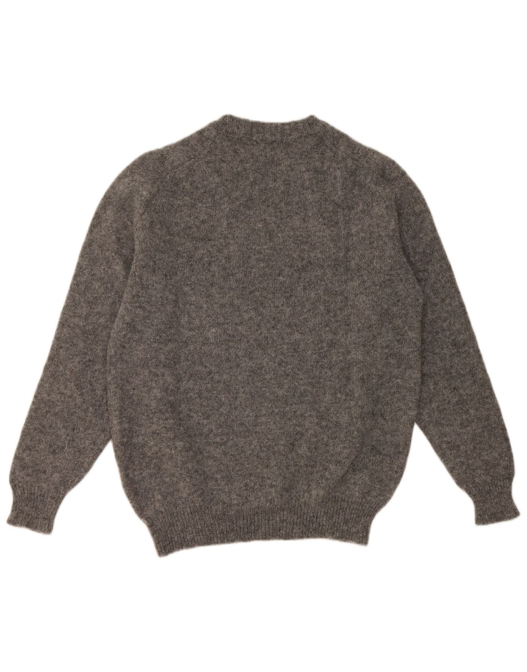 Maglione vintage da uomo girocollo IT 54 XL in lana vergine grigia