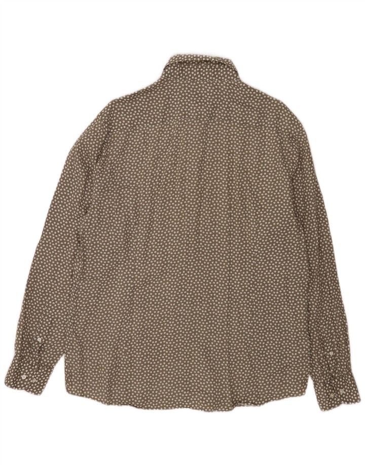 Camicia da uomo Massimo Dutti XL Lino floreale grigio