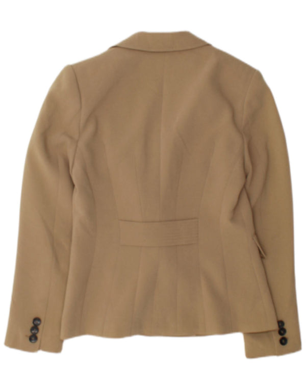 Giacca blazer doppiopetto da donna Hobbs UK 10 piccola triacetato beige