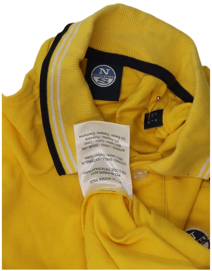 Polo da uomo North Sails Small in cotone giallo