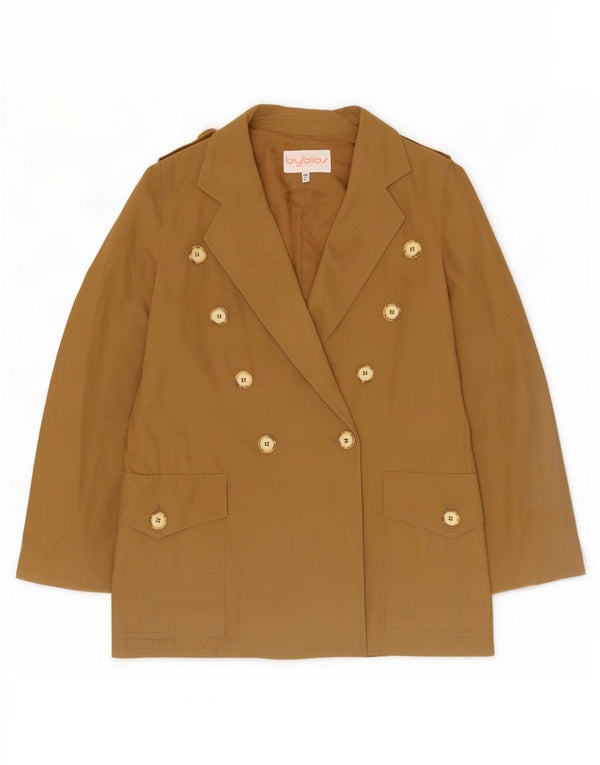 Giacca blazer doppiopetto militare da donna Byblos IT 46 Large Beige