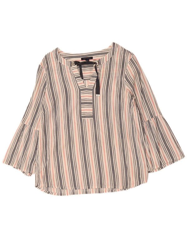TOMMY HILFIGER Camicetta da donna Top UK 16 Grande a righe multicolore