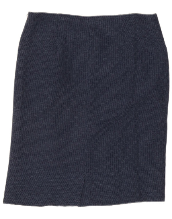 Gonna dritta da donna White Stuff UK 12 media W32 blu navy geometrica