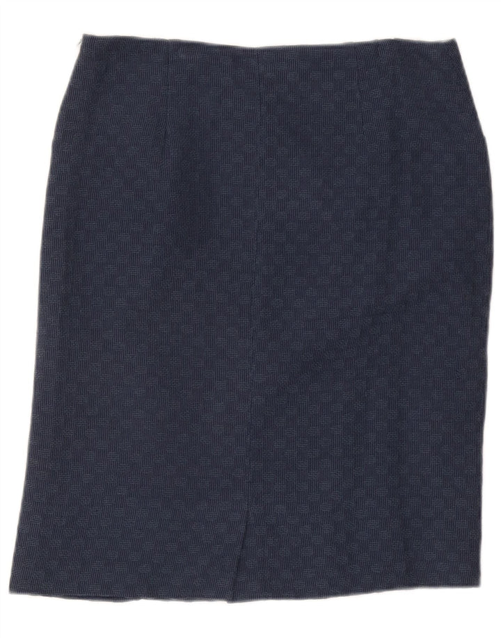 Gonna dritta da donna White Stuff UK 12 media W32 blu navy geometrica