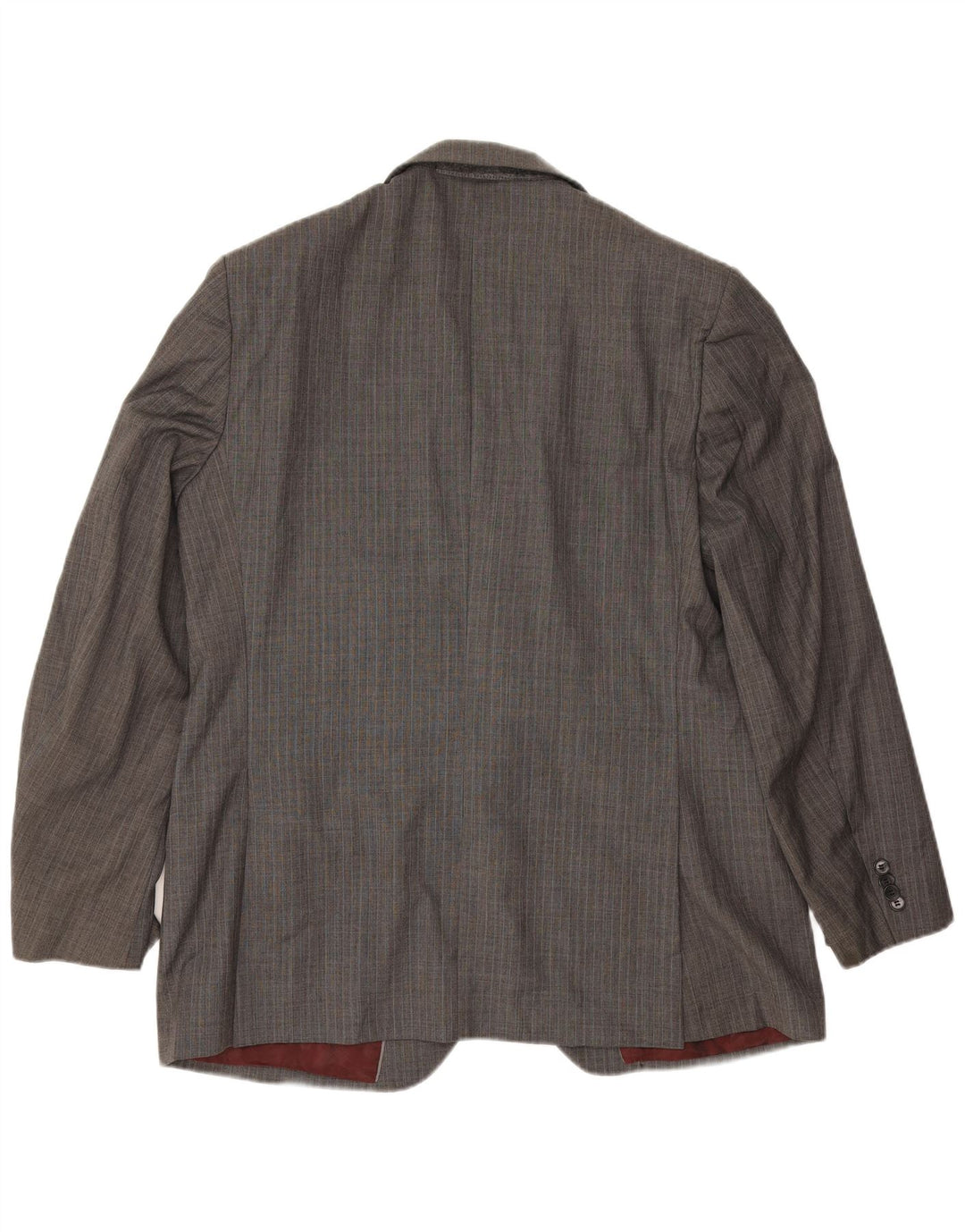 Giacca blazer a 2 bottoni da uomo Marks & Spencer UK 44 XL lana a spina di pesce grigia