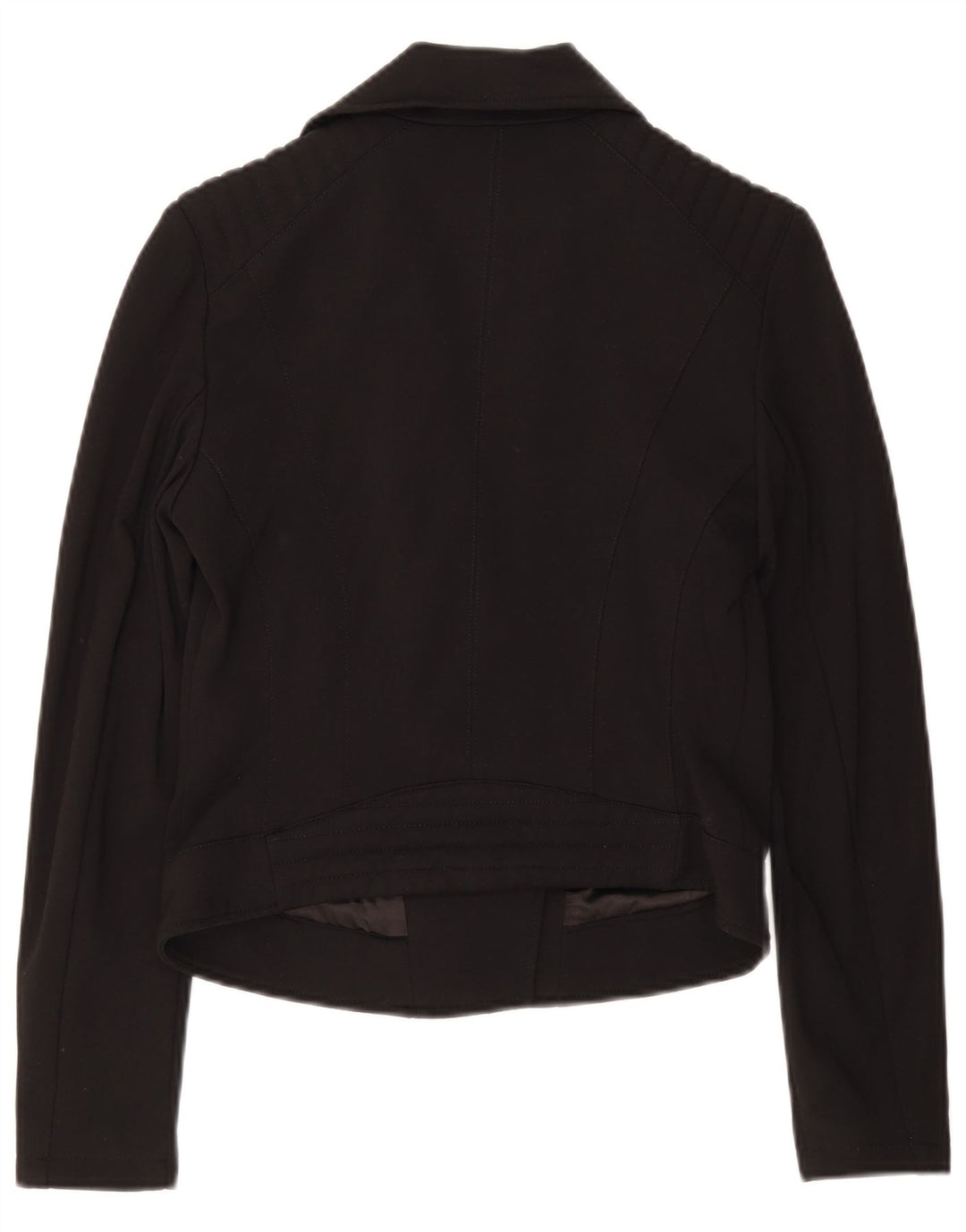 Giacca blazer da donna con zip intera corta Guess UK 8 piccola viscosa nera