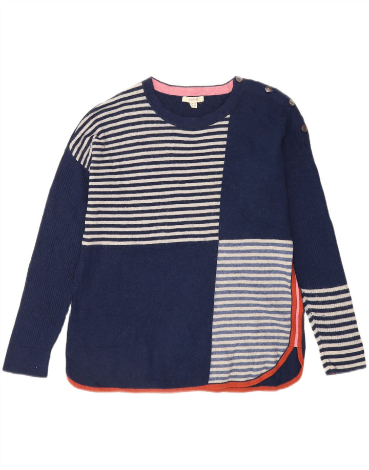Maglione maglione con scollo a barca da donna di White Stuff UK 10 piccolo blu navy