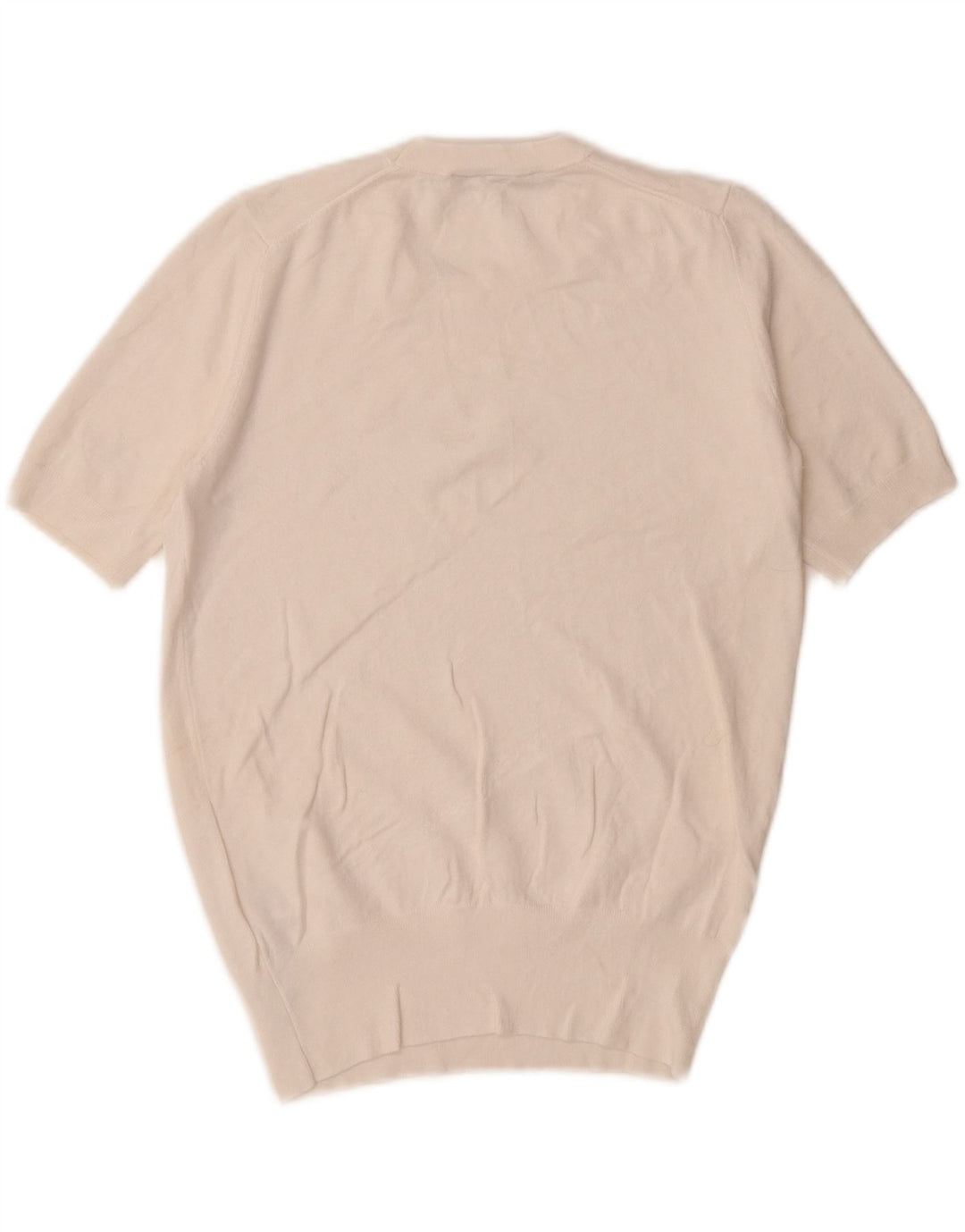 Maglione girocollo a maniche corte da donna Zara UK 14 bianco medio
