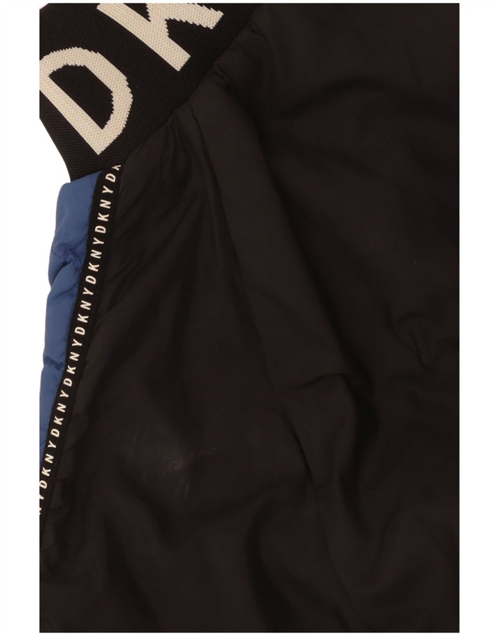 Giacca trapuntata grafica da donna Dkny UK 14 Poliestere color block blu medio