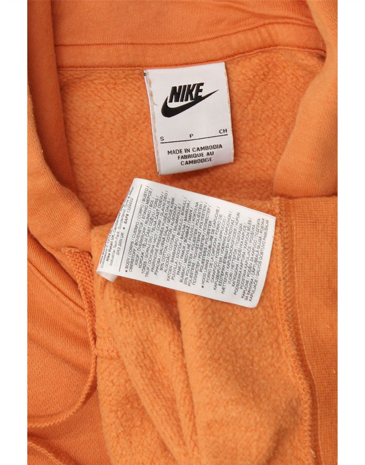 Felpa con cappuccio da uomo Nike Small in cotone arancione