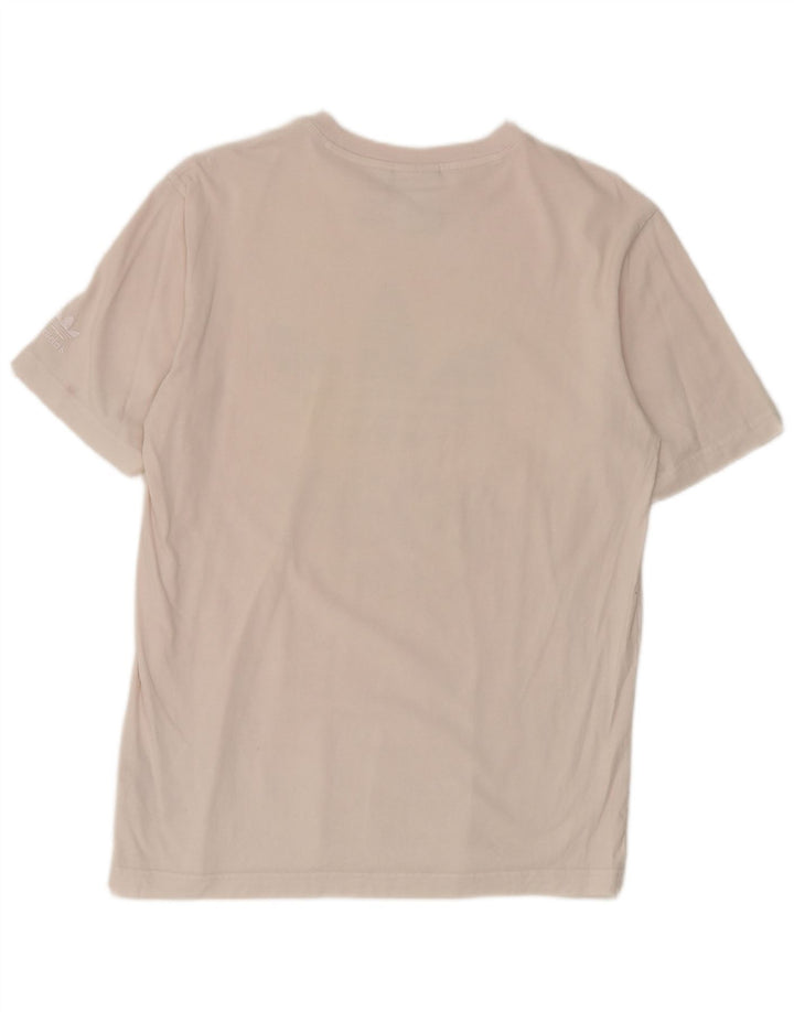 T-shirt grafica da uomo Adidas Top piccola in cotone bianco