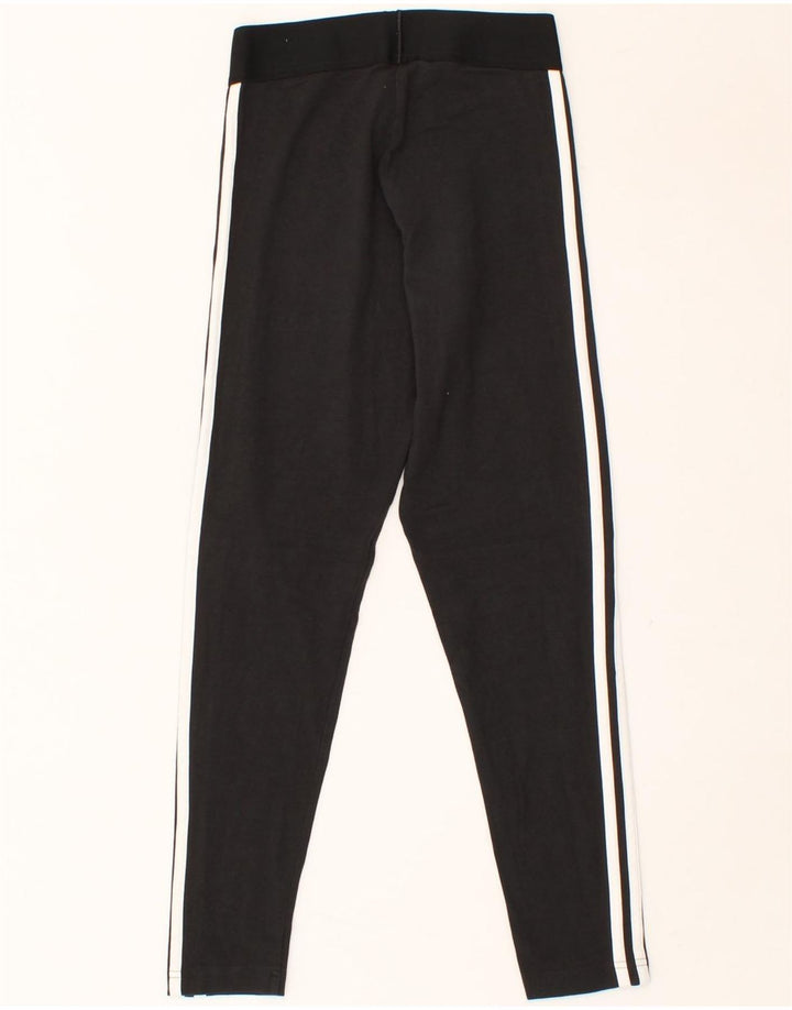 ADIDAS Womens Leggings UK 8/10 Small Black Cotton Vintage Adidas and Second-Hand Adidas from Messina Hembry 