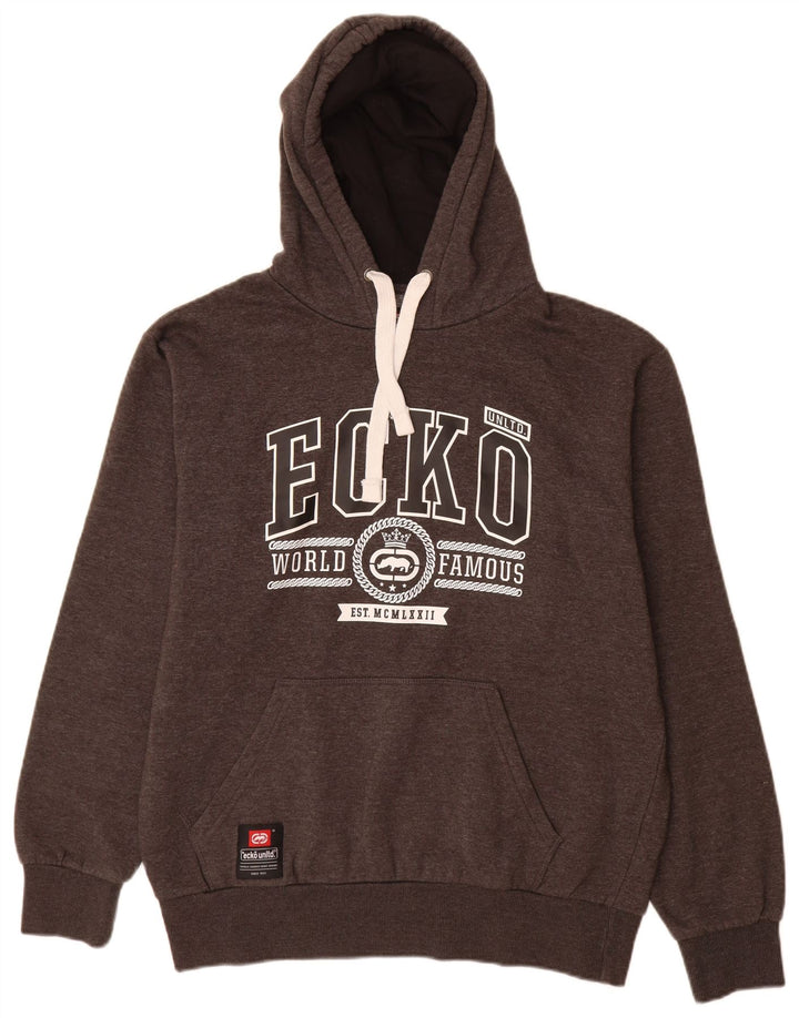 Felpa con cappuccio grafica da uomo Ecko Unlimited 2XL poliestere grigio