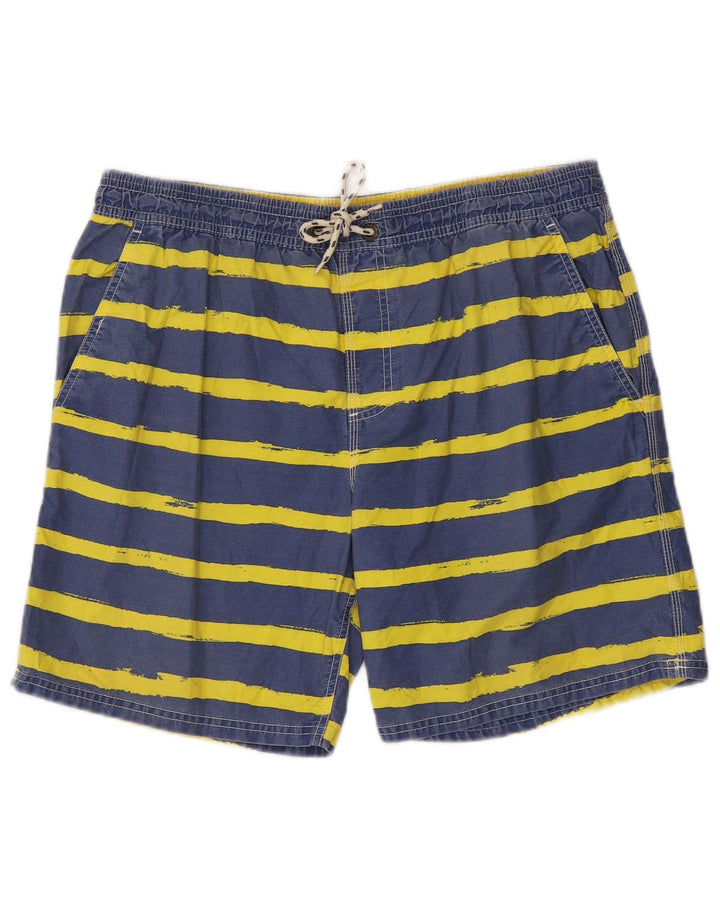 BODEN Pantaloncini da bagno da uomo grandi a righe blu