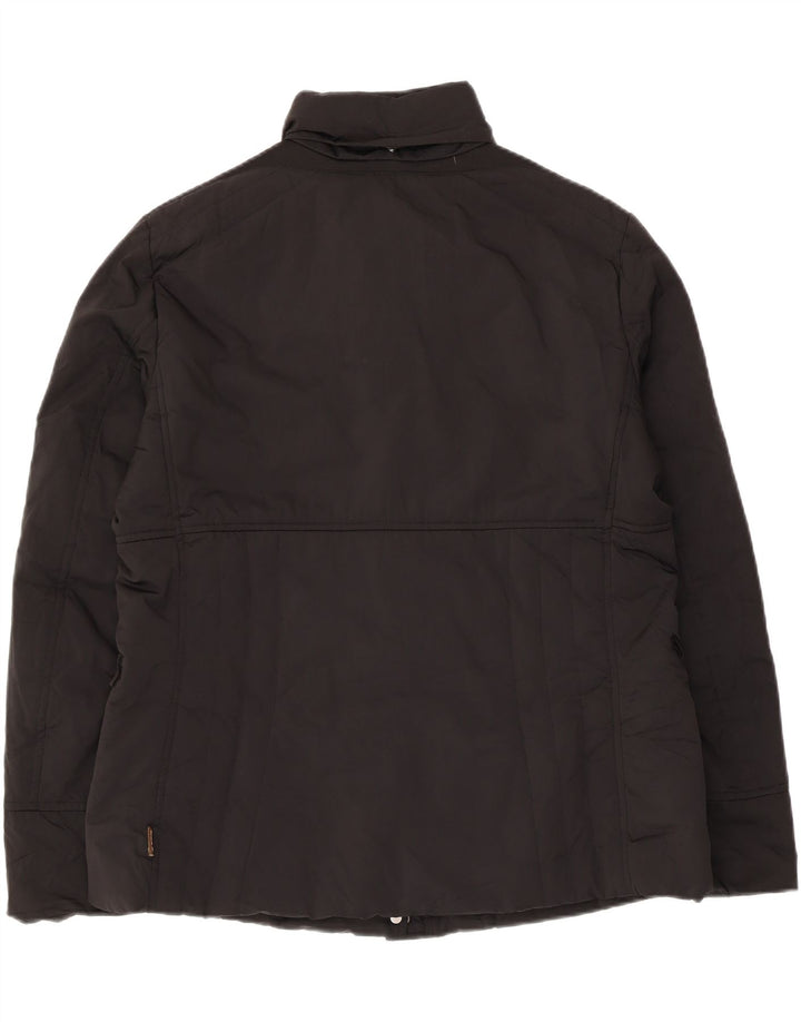Geox Giacca da donna Respira con cappuccio Utility UK 14 Large Nero Poliestere