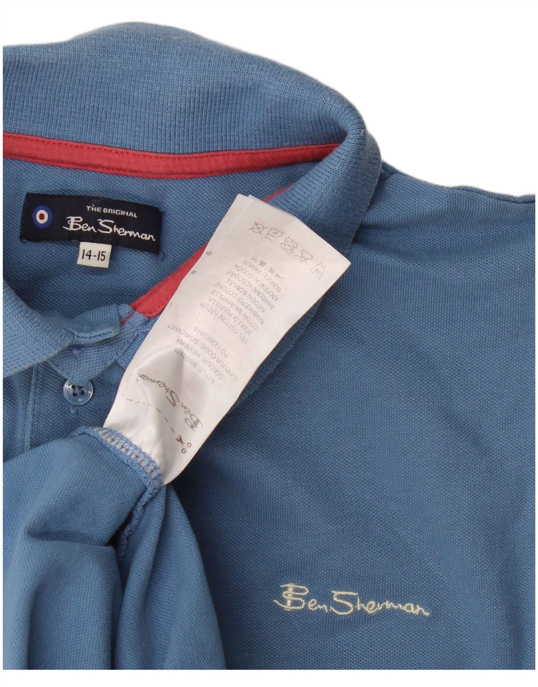 Polo da bambino Ben Sherman 14-15 anni in cotone blu