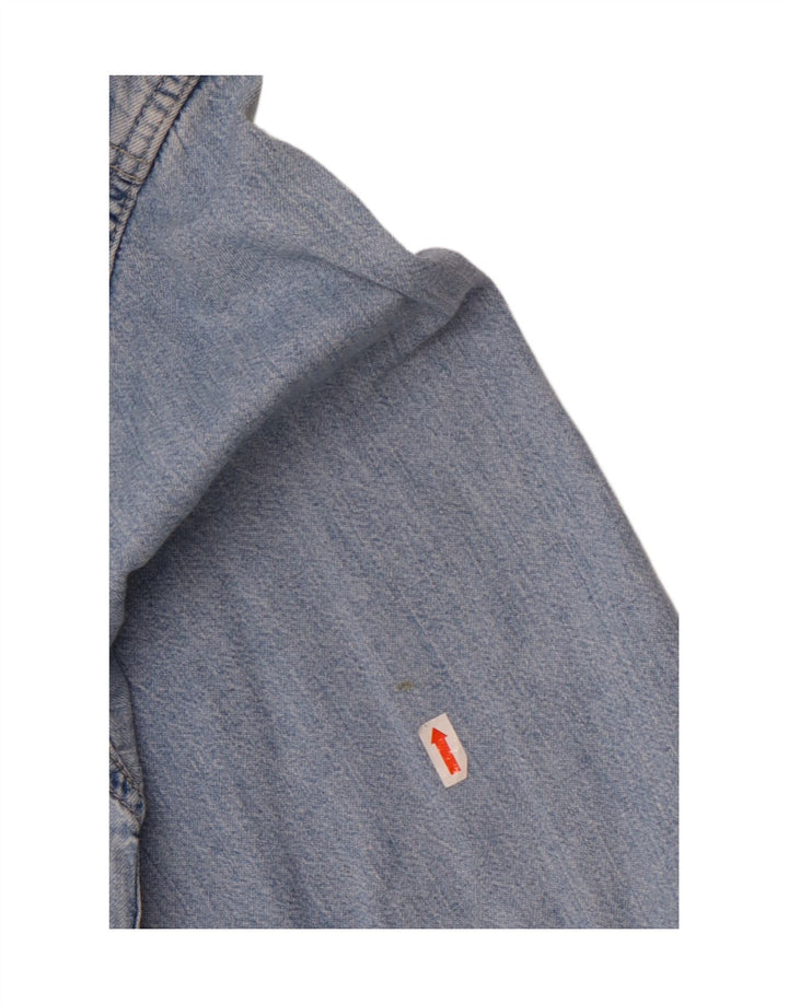 Camicia di jeans a maniche corte da uomo Wrangler Blu medio