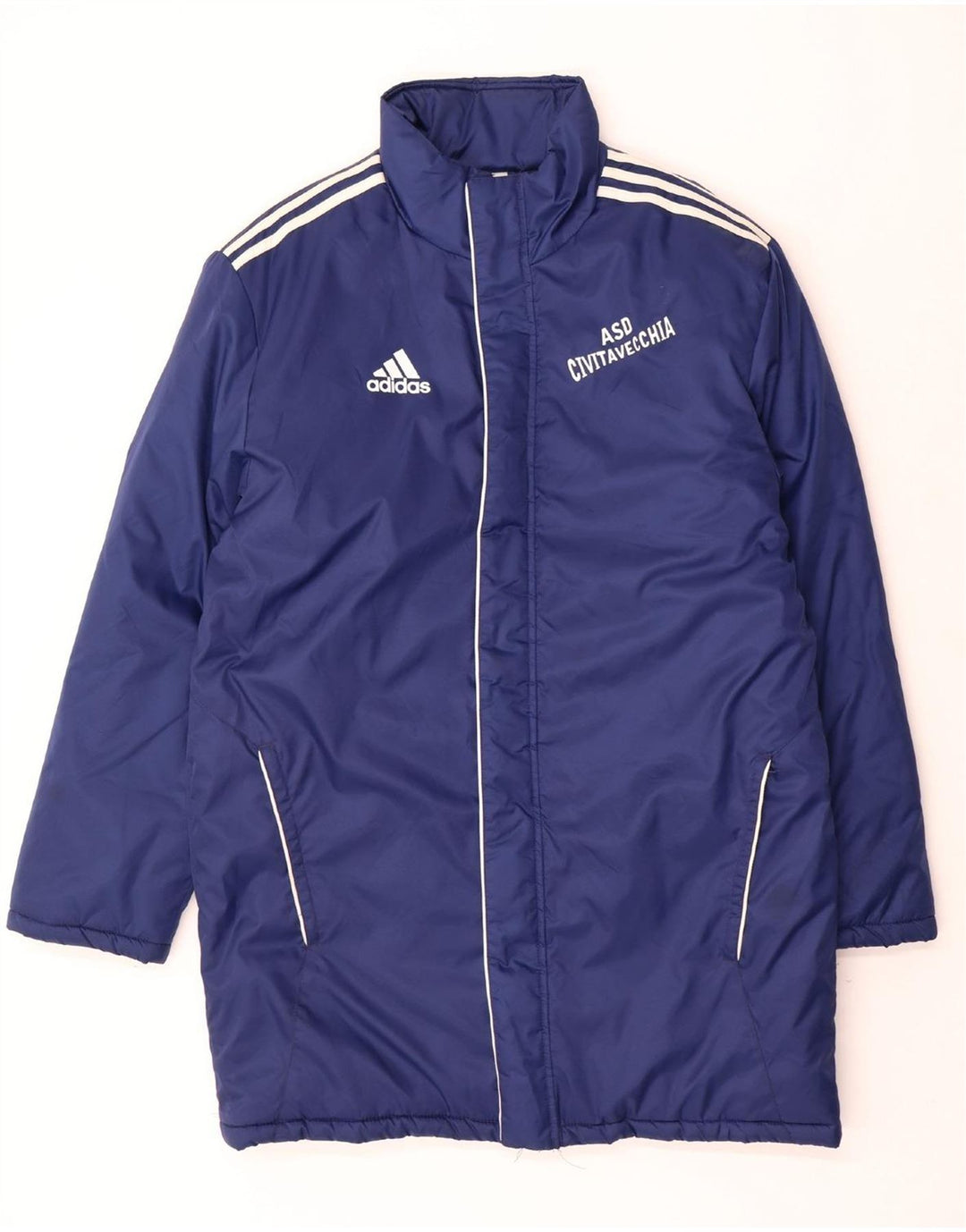 Cappotto imbottito con grafica ADIDAS da uomo UK 38/40 Poliammide blu medio