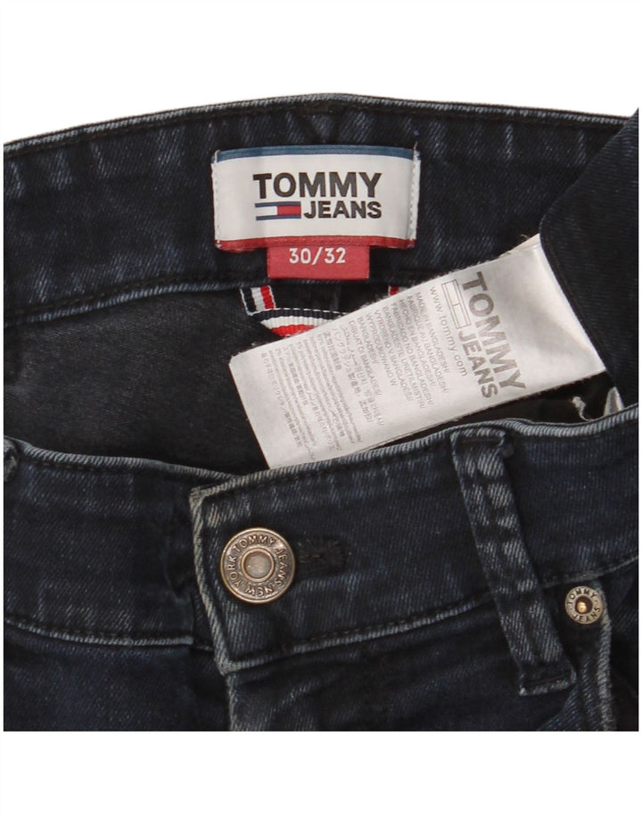 Jeans slim da uomo Tommy Hilfiger W30 L32 cotone blu navy