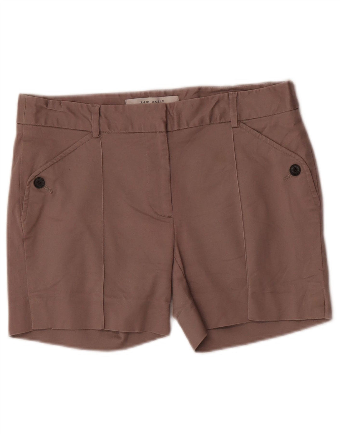 Pantaloncini casual da donna Zara medi W28 in cotone marrone
