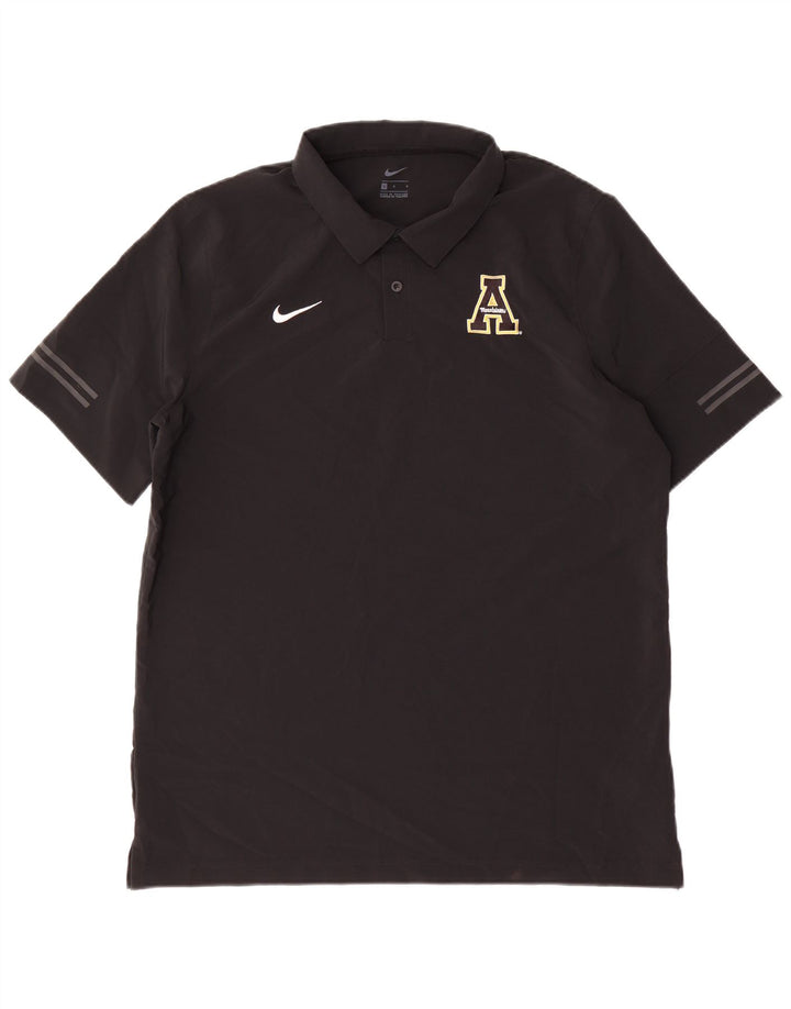Polo NIKE da uomo grande nera in poliestere