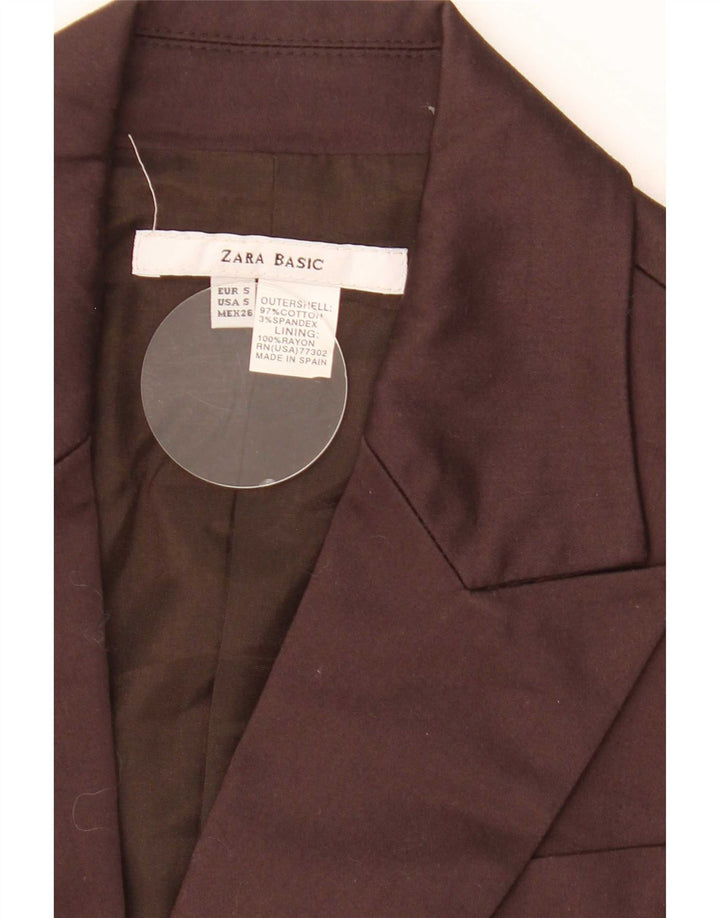 Giacca blazer a 1 bottone da donna Zara UK 10 piccola bordeaux