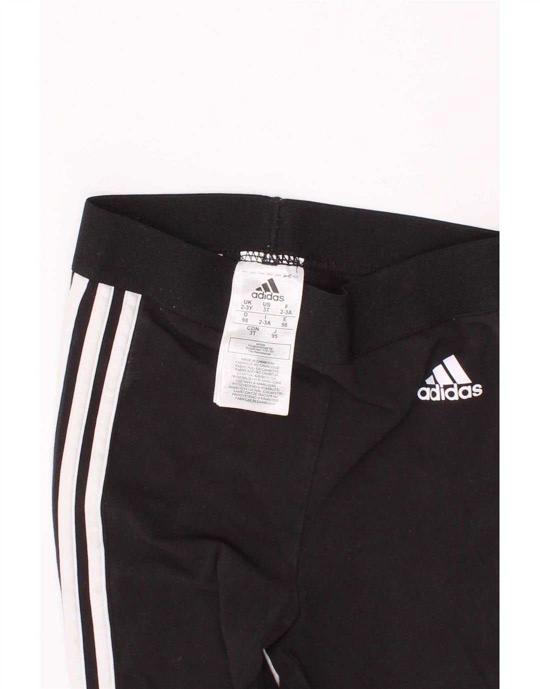 Leggings Adidas Bambina 2-3 Anni Cotone Nero