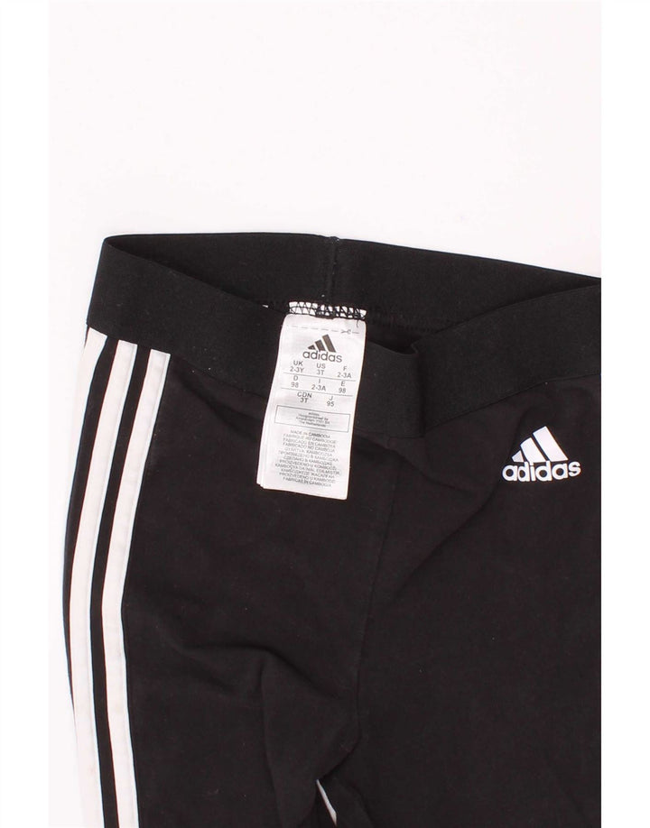 Leggings Adidas Bambina 2-3 Anni Cotone Nero